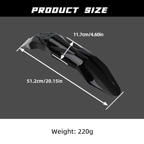 Image of Motorcycle Front Fender Mud Guard Protector Plastics Mudguard for Talaria Sting MX3 MX4 MX5 Electric Dirt Bike Black