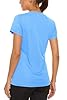 TACVASEN Sports Tops for Women UK Short Sleeve Gym Running T-Shirt Yoga Training Quick Dry Breathable Lightweight Shirts (S, Waterfall) #1