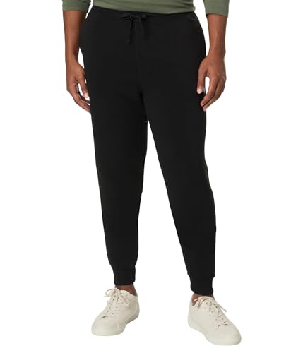 U.S. POLO ASSN. Men's USPA Big and Tall Sherpa Lined Jogger, Black