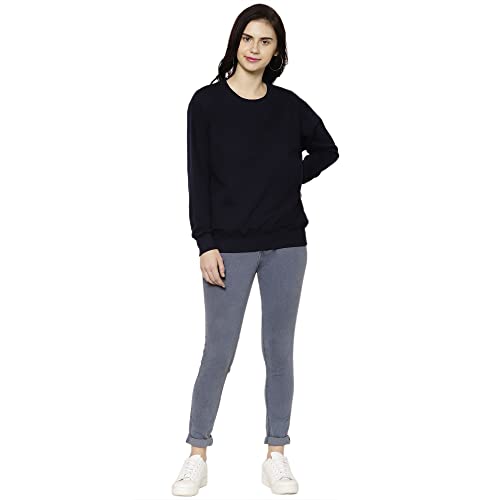 Image of Mack Jonney Fleece Round Neck Sweatshirt for Women (Pack of 2)-SW RN NVY Sky 002-P