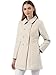 Allegra K Women's Peter Pan Collar Double Breasted Winter Long Trench Pea Coat X-Small Beige