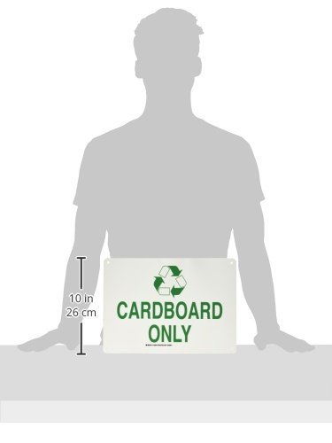 Panneau grand format Cardboard Only Brady 129349 vert et blanc de 25,4 cm - 2