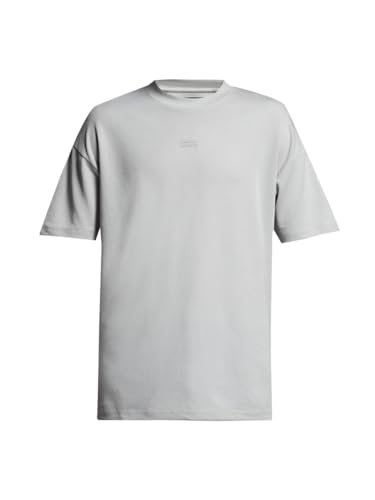 Image of Jack & Jones Men's Solid Round Neck Cotton Relaxed Fit T-Shirt | Boxy Fit | Drop Shoulders