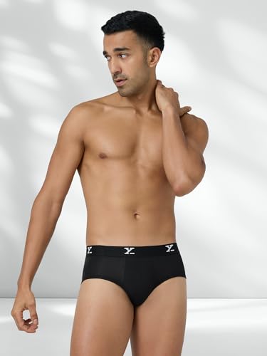 Image of XYXX Men's Ace Micromodal Regular Fit Solid Antimicrobial Briefs with No Marks Waistband (Pack of 2)