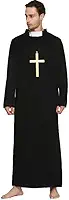 Fantasia Roupa Padre Adulto Festa Junina Halloween Com Crucifixo