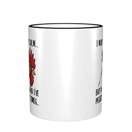 Divertidos regalos de pollo para mujer, taza de café, taza de café, color de borde - Imagen 3