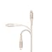 Amazon Basics Double Braided Nylon Lightning to USB Cable, Advanced Collection, MFi Certified Apple iPhone Charger, Gold, 6 Foot