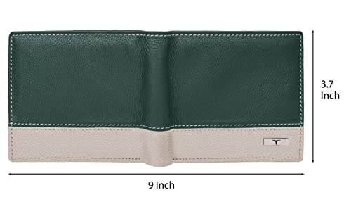 URBAN FOREST Seattle Green/Sand Leather Wallet for Men 5 31drv XWbsL