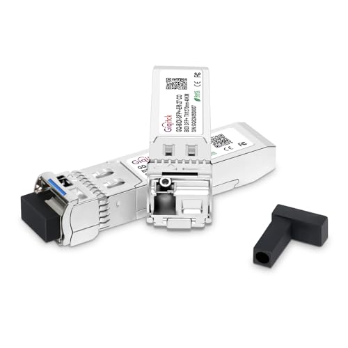 Image of 1 Pair 10GBASE-BX40-UD BiDi SFP+ Module, TX 1270nm /1330nm, RX 1330nm /1270nm, 40km DOM Simplex LC /UPC SMF Optical Transceiver Networking Mini Gbic for Brocade 10G-SFPP-BXU-40K / 10G-SFPP-BXD-40K