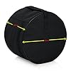 Fenteer Bass Drum Storage Bag Protector Soft Padded Oxford Cloth Zipper Closure Travel Professional Black Portable Drum Case Gig Bag, 62cmx55cm #5