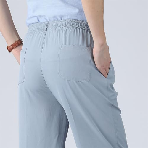 Men's Casual Pants with Pockets Elastic Waist Straight Leg Loose Trousers 2025 Summer Lightweight Quick Dry Golf Pants4