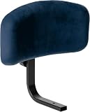 Gator Percussion Series 2" Padded Ergonomic Drum Throne Backrest Air Glide and Spindle Saddle Seat Style Thrones, Height-Adjustable Design, Blue with Blue Velour Surface, (GP-DTH-BR-BL)