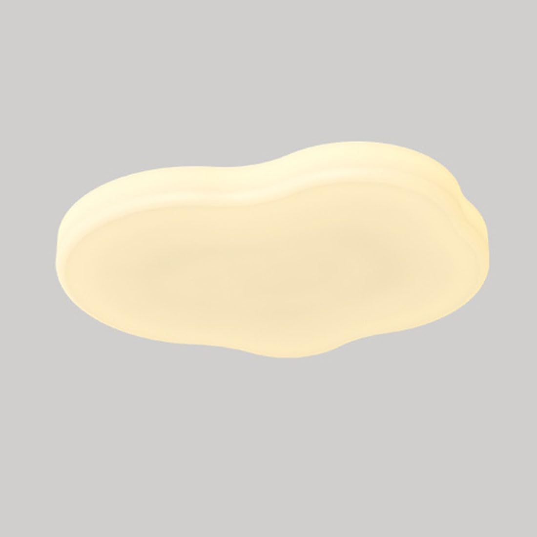Plafonnier LED blanc crème effet vent au design ondulé à spectre complet