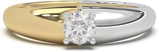 Duo Tone Band Ring 925 Sterling Silver 18K Gold Vermeil Jewellery for Women and Girls | BIS Hallmarked, Anti Tarnish, Hypo... Price In India
