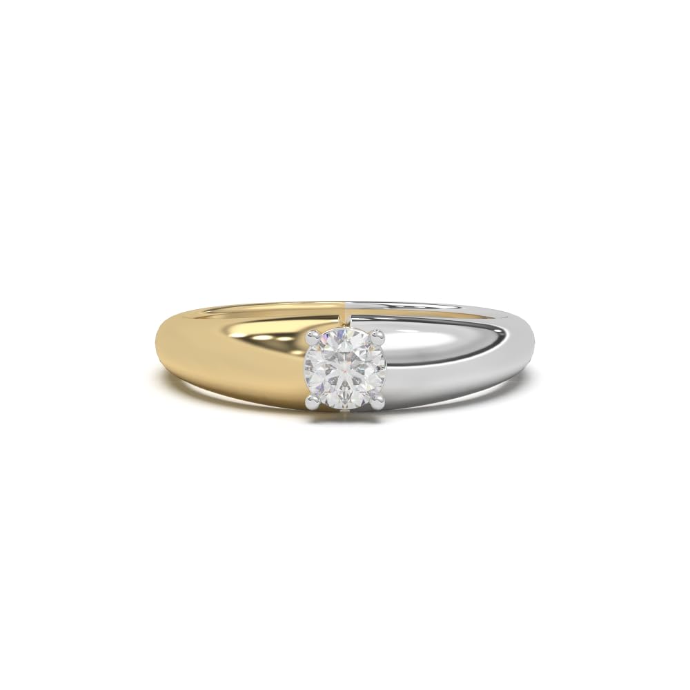 Duo Tone Band Ring 925 Sterling Silver 18K Gold Vermeil Jewellery for Women and Girls | BIS Hallmarked, Anti Tarnish, Hypo... - Review, Price and Buying Guide