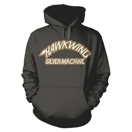 Sweat-shirt à capuche Hawkwind argenté Plastichead pour fan de rock