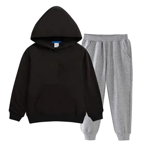 Kids Sweatsuits Girls Boys 2 Piece Tracksuit Cotton Hooded Sweatshirt and Sweatpants Athletic Jogging Outfits for 2-15 Years