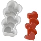 NVOQILIN Stapelbare Blume Kerze Form Herz Silikon Ornament Gussteile Handgemachte Pflaster Bastelbedarf