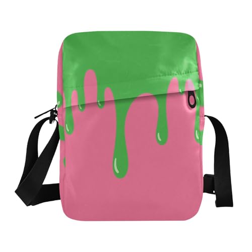 Graffiti Art Peach Green cute messenger bag Crossbody Bags For Women Small Womens Fashion Purses Adjustable Strap for business School