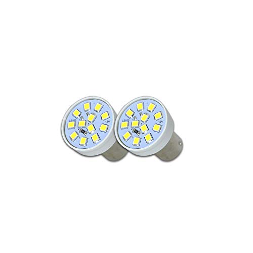 Lampada LED 1 Polo 3,5W 12V 12 LEDs Branca Autopoli Trava Reta Par