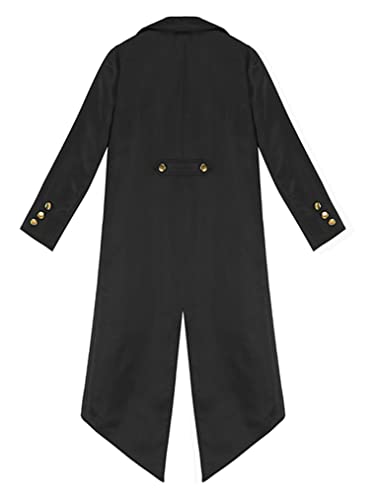 Choomomo Kids Boys Girls Medieval Steampunk Tuxedo Halloween Vampire Tailcoat Jacket Victorian Frock Coat4