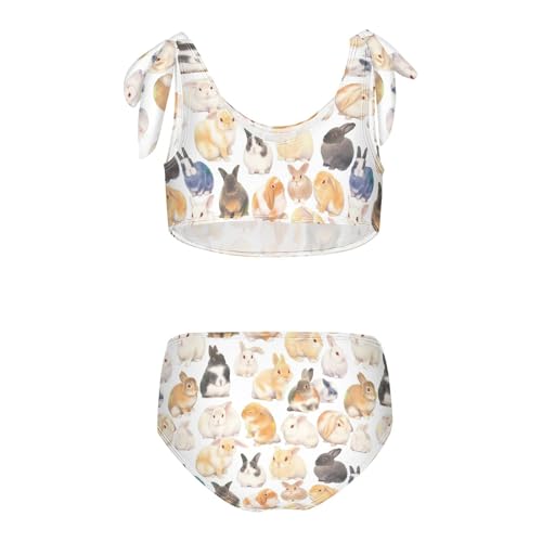 Wusikd Bunnies Colors Girls Swimsuits Two Piece Swimwear Bikini Set for for Girls Size 3T2