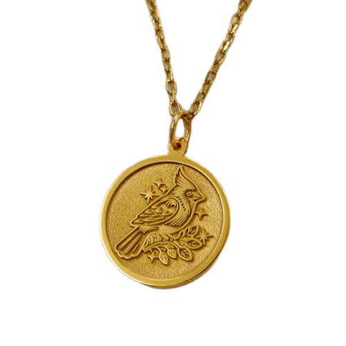 Colgante de pájaro cardenal rojo de plata 925 como joya conmemorativa de esperanza