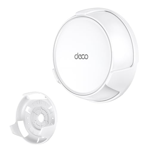 Image of XLTTYWL Wall Mount for TP-Link Deco BE23 /25 WiFi 7 (White, 1 Pack) | Fits Deco BE23 / BE25 / BE3600 / BE5000, Durable ABS+PC, Space & Cable Management, Secure & Stylish Design for Home / Office