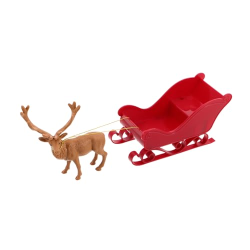 ERINGOGO Decoración Navidad con Reno Figura para Mesa y Estantería Adornos Festivos Resistentes Montaje Sencillo para Ambiente Navideño Hogar y Oficina
