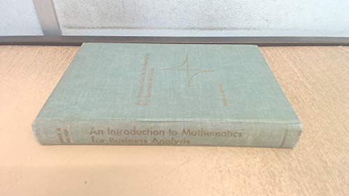 An Introduction to Mathematics for Business Ana... 0070413320 Book Cover
