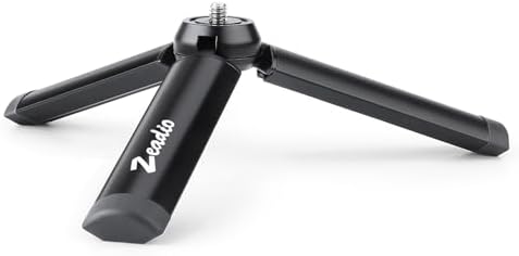 Zeadio Metal Mini Tripod, Desktop Tabletop Stand Compact Tripod for Smooth 4, Osmo Mobile, Vimble 2, Gimbal Handle Grip Stabilizer and All Cameras
