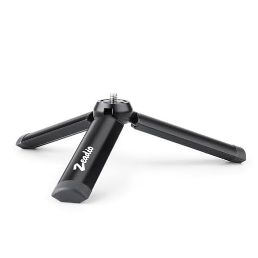 Zeadio Metal Mini Tripod, Desktop Tabletop Stand Compact Tripod for Smooth 4, Osmo Mobile, Vimble 2, Gimbal Handle Grip Stabilizer and All Cameras