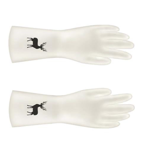 Eujgoov Verdickte Gummi -Küchenhandschuhe Anti -Slip Wiederverwendbares Reinigungshandschuhe für das Waschen des Haushalts (S)