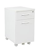 Pro-Line II / OSP Designs Prado Mobile File in White with Hidden Drawer and Castors