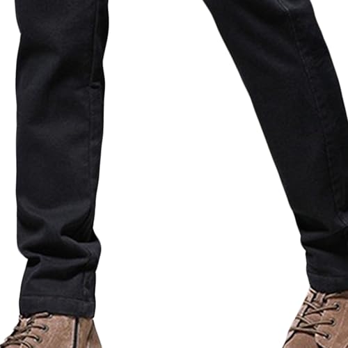 Men's Casual Stylish Dress Pants Stretchy Straight Fit Suit Pants Versatile Solid Color Work Pants​3