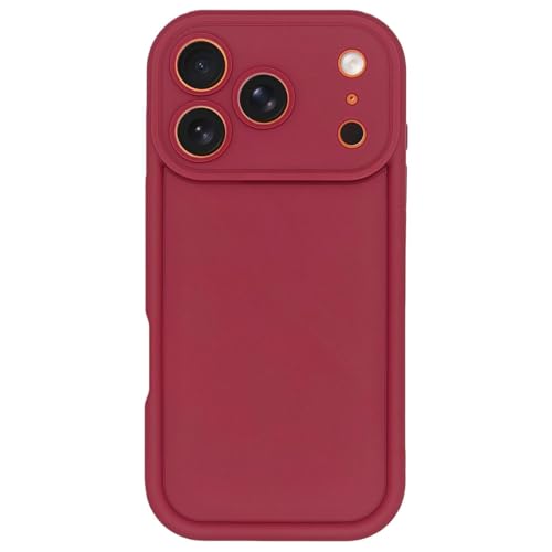 Image of Puxicu Slim Case for iPhone 17 Pro, Enhanced Camera Protection, Shockproof Skin-Friendly Touch Soft Case Cover for iPhone 17 Pro Phone 6.3 inch, Wine