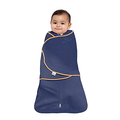 Halo Baby Sleepsack Swaddle Wearable Blanket, 3-Way Adjustable Infant Sleepsack, Tog 1.5, Ideal Temp, Navy/Orange, Small, 3-6 Months, 12-18 Pounds #TOP1