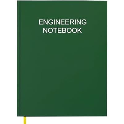Engineering Notebook/Engineer Graph Paper Notebook - (.25 Grid Format), Lab Notebook Quad Ruled Book with Grid Pages: Table of Contents for Chemistry, Physics, Biology, 8 x 10, Green