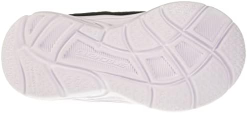 Skechers Kids Girls Wavy Lites-Blissfully Free Sneaker, Black, 3.5 Big Kid | Image 3