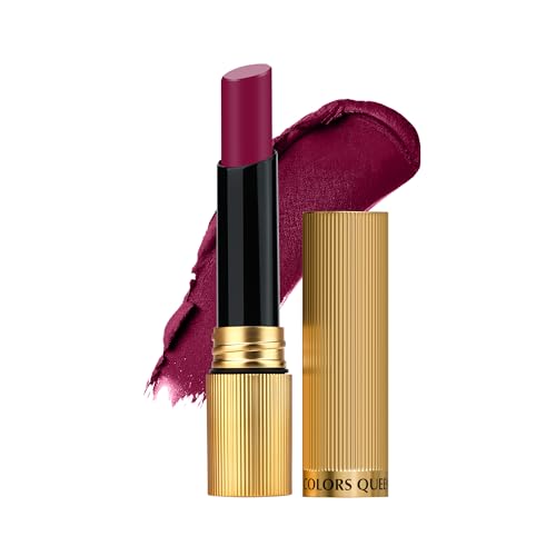 Image of Colors Queen Hold Up Full Day Non-Transfer Matte Lipstick | Long Lasting and Weightless Formula | Intense Color Pay Off | Waterproof Lipstick for Women (106 - Rich Mehroon, 4g)