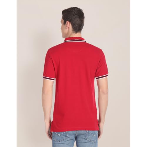 Image of U.S. Polo ASSN. Solid Slim Fit Polo T Shirts for Men - 100% Cotton, Half Sleeves Mens Tshirt