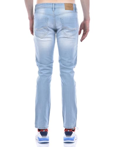 Image of Numero Uno Men's Grey Low Rise Skinny Fit Sustainable Jeans