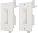 Buyer's Point Recessed Low Voltage Cable Wall Plate, Easy to Mount Outlet To Hide & Pass Tech Power Wires Through For TV, Video, Audio Amplifiers & Other Electronic Media