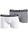 Produktbild Tommy Hilfiger Jungen 2er-Pack Boxershorts aus 95% Bio-Baumwolle mit Stretch, Nachhaltig, Unterhosen mit Elastikbund, Unterwäsche Kinder, Trunks, Weiß Mittelgrau, 10 Jahre