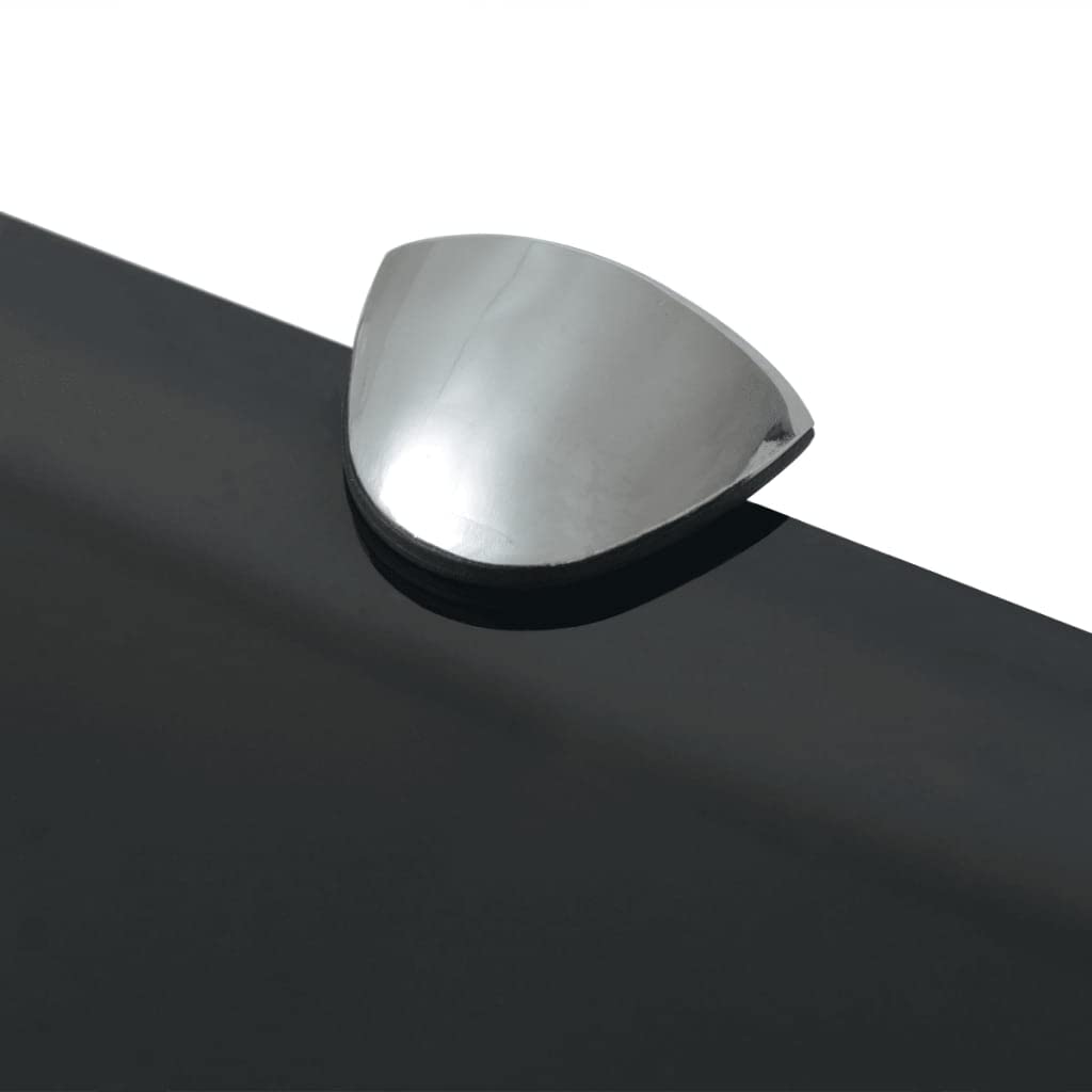 2 estanterías flotantes, 80 x 20 x 0,8 cm, para baño, estantes flotantes, estantes de cristal para sala de estar, baño, estante de pared de cristal, color negro, cristal de seguridad endurecido