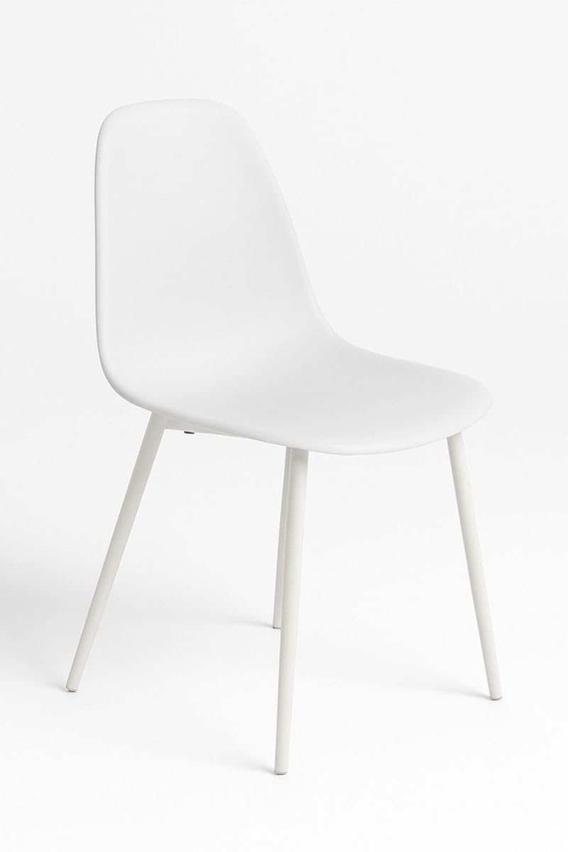 Regalos Miguel - Sillas Comedor - Silla White Teok Polipiel - Blanco