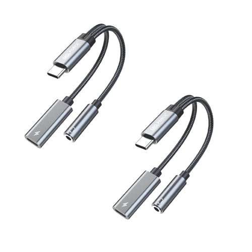 S̓{ MSL FORCE iphone15/16V[YΉ USB-C to 3.5mm Hi-Fi Cz ϊP[u [dȂ ʘb 2in1 Type-C ҃P[u ʒ CzWbN alc5686 (Type-C 