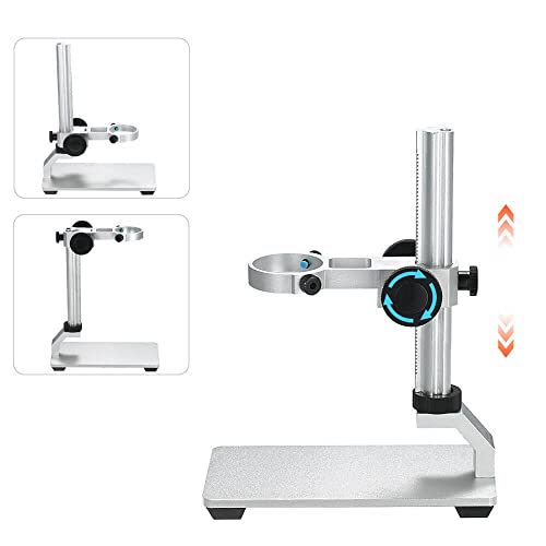 Image of Universal Microscope Stand Pro, Stable Professional Aluminum Alloy Scope Base Holder Support Bracket for Max Diameter 3.5cm USB Digital Wireless WiFi Microscope Endoscope Magnifier Camera