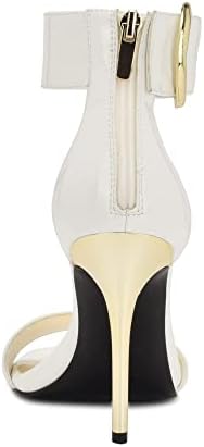 Nine West Women's MOVA Heeled Sandal, White 140, 10 | Image 4
