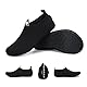 SAGUARO Badeschuhe Damen Wasserschuhe Herren Atmungsaktiv Strandschuhe für Yoga Aquaschuhe Frauen Surfschuhe Männer Sommer Strand Garten Wassersport Surfen Dunkel 38/39 EU